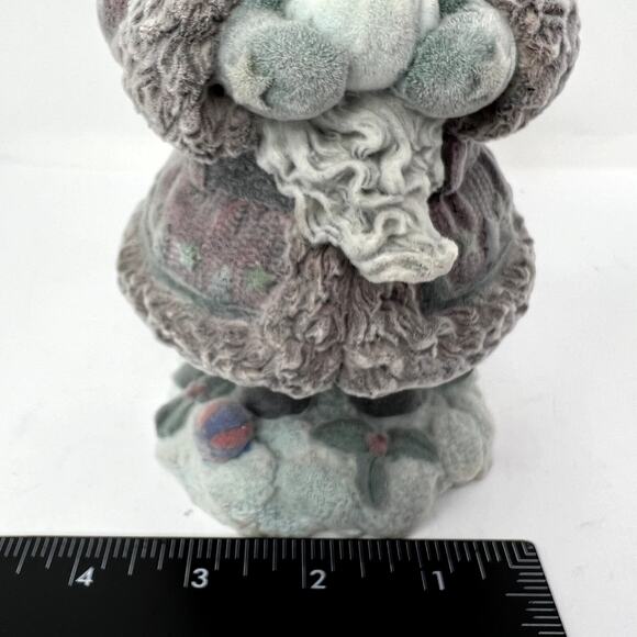 Vtg Holiday Workshop Christmas Collection Gray Ceramic Figurine Santa Lot of 2 - Picture 5 of 10